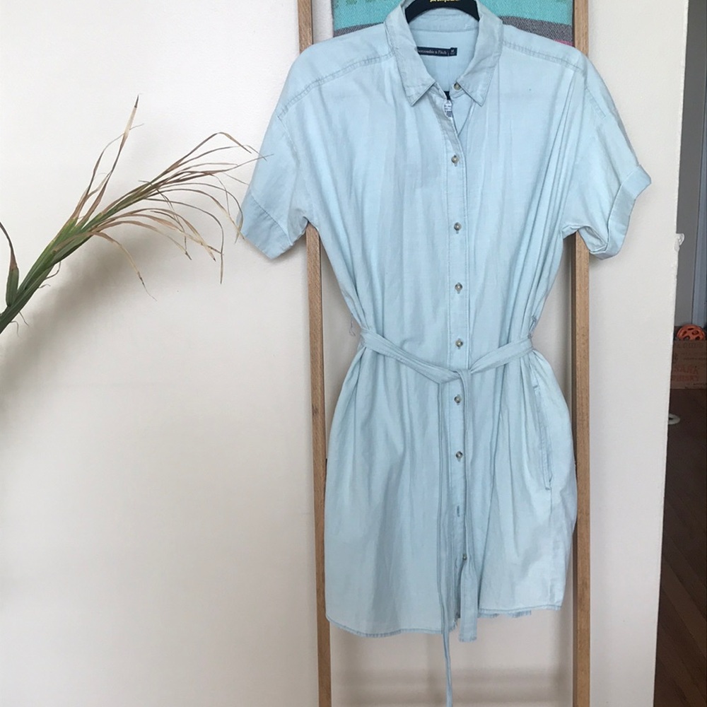 Abercrombie button down toe waist chambray dress